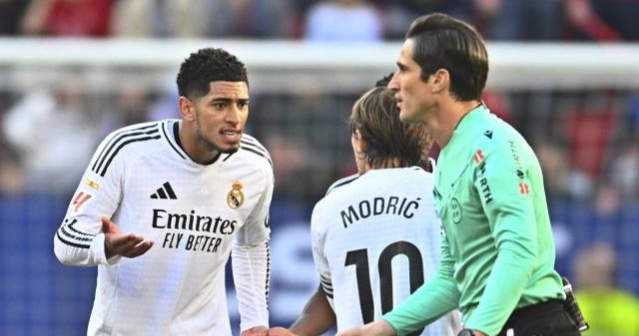 Real Madrid's Bellingham shown red card after using English expletive to protest referee