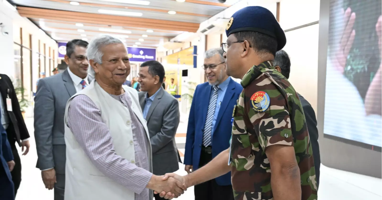 Prof Yunus returns home from USA