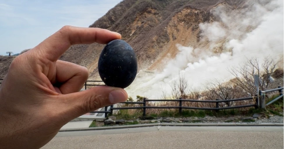 Japan’s Owakudani: black eggs said to add seven years to life