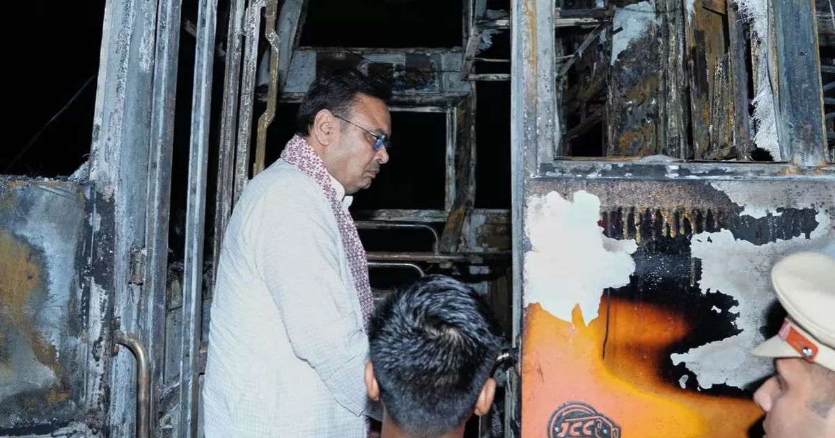 At least 20 killed as passenger bus catches fire in northern India