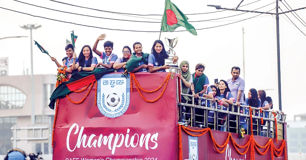 BFF announces Tk 1.5 crore bonus for SAFF-conquering Women's team