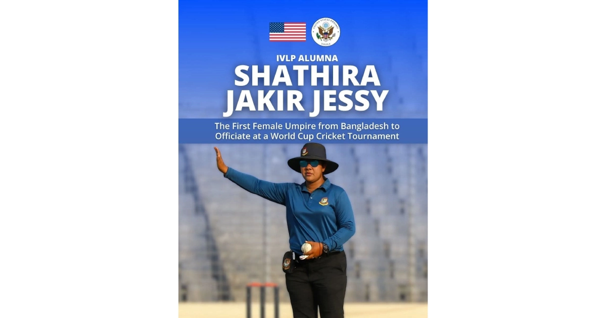 US Embassy in Dhaka congratulates IVLP alumna Shathira Jessy