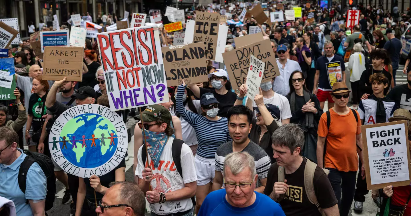 Nationwide anti-Trump protests spotlight concerns over democracy and civil rights