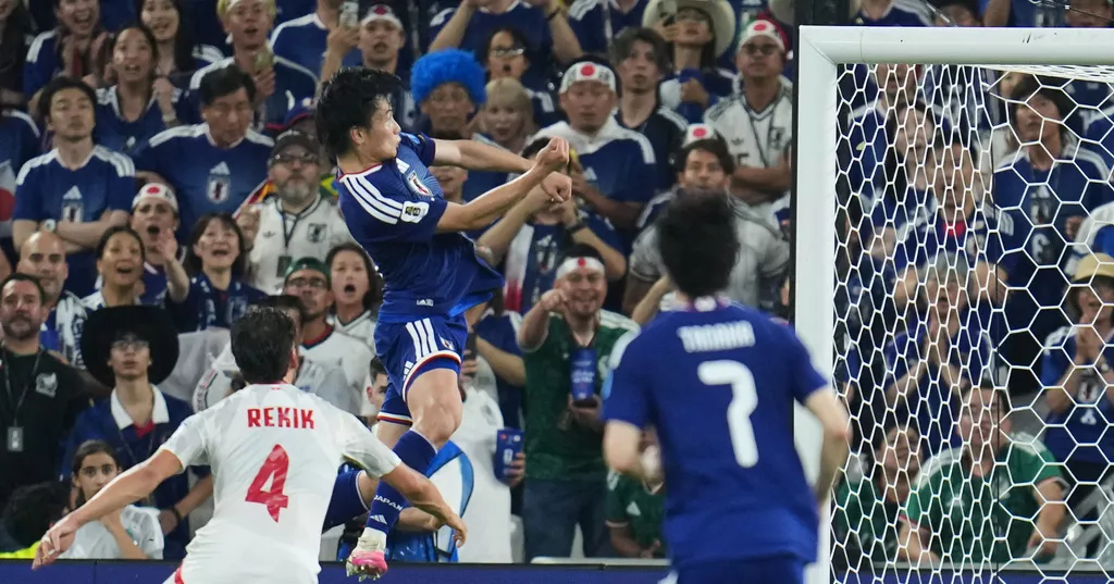 Japan thrash Tunisia 4-0 as Ueda scores twice