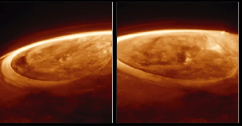 Bright auroras on Jupiter are captured by Webb Space Telescop