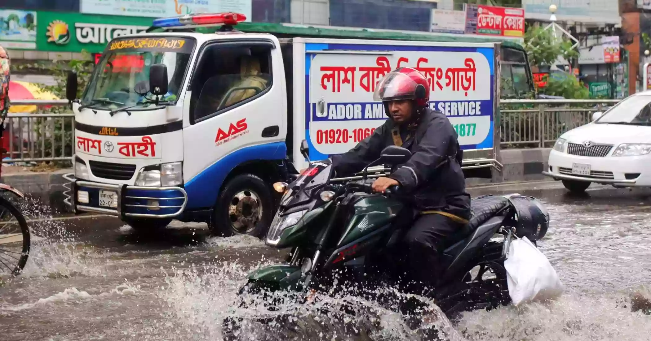 Parts of Dhaka waterlogged after evening showers