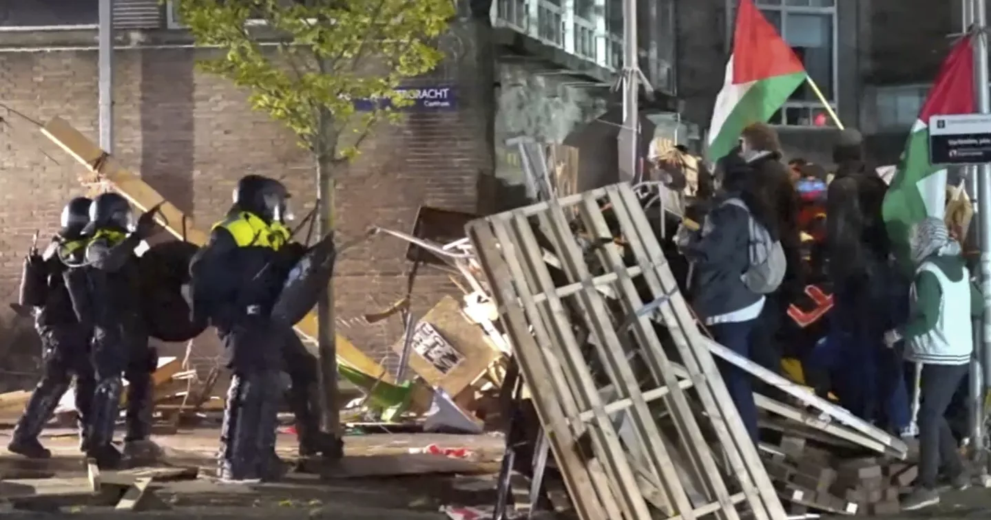 Police break up pro-Palestinian camp at Amsterdam university as campus protests spread to Europe