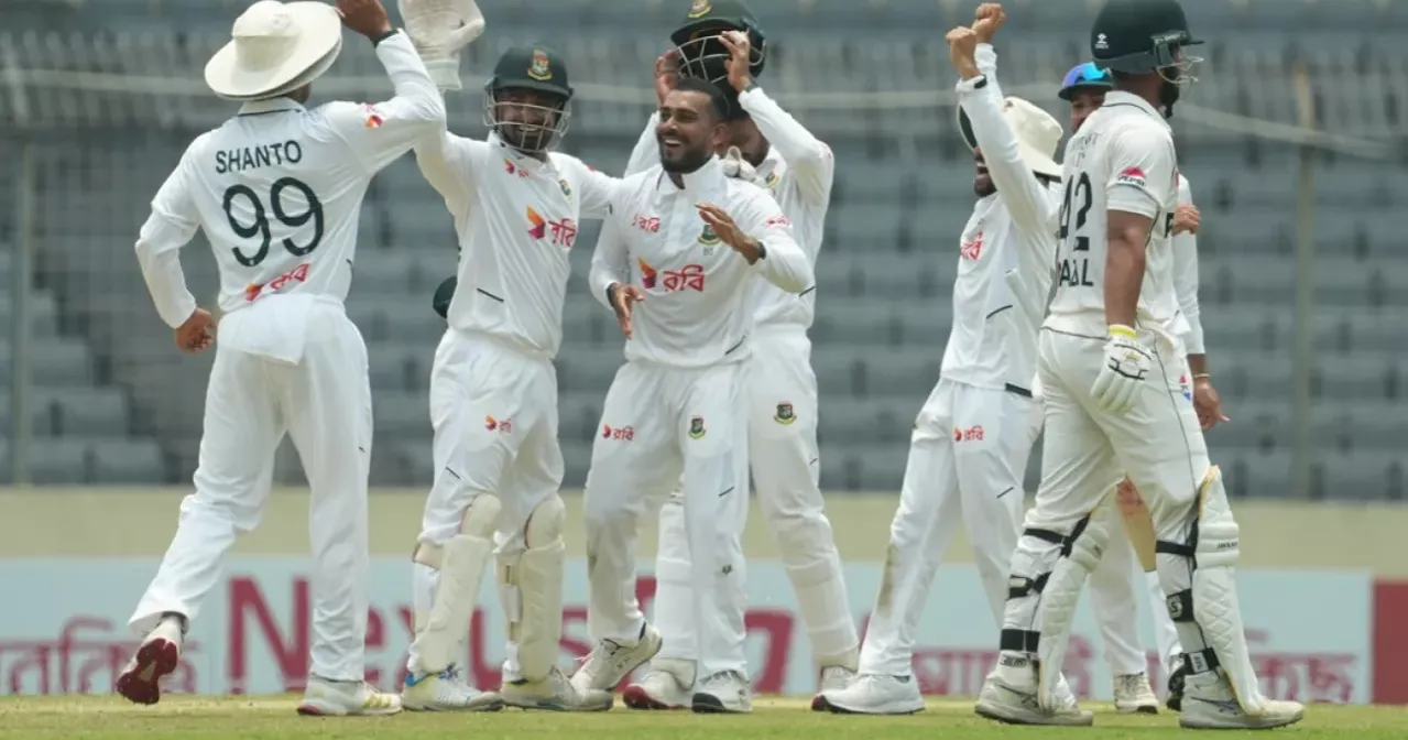 Awais hits debut ton but Mehidy and Taskin dismantle Pakistan middle order