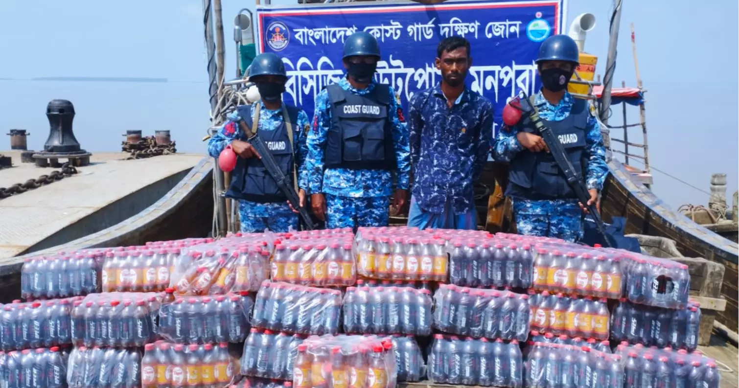 170 cases of soft drinks seized in Monpura; 1 arrested for smuggling