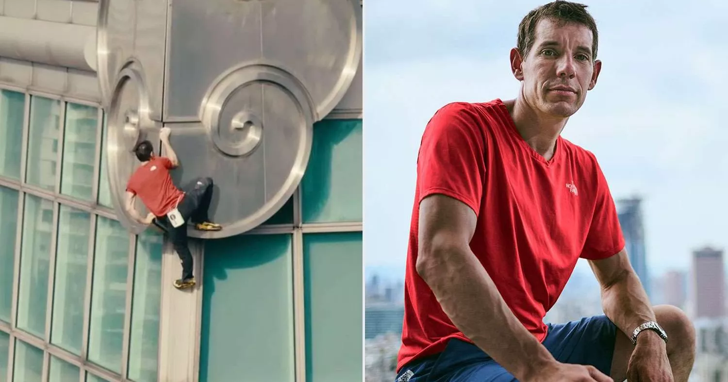 American climber Alex Honnold scales Taipei 101 without ropes