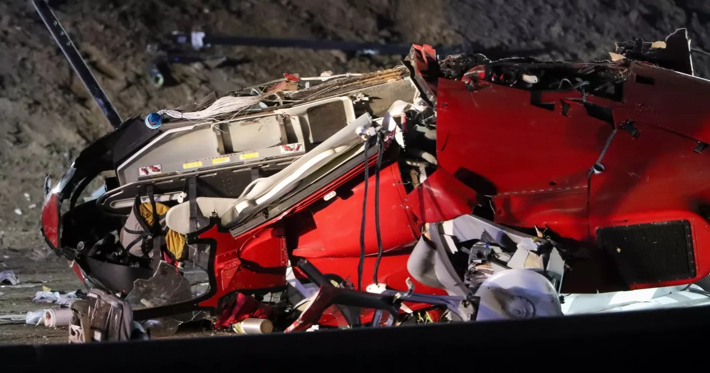 Medical helicopter crashes on highway, trapping medic rescued in Sacramento