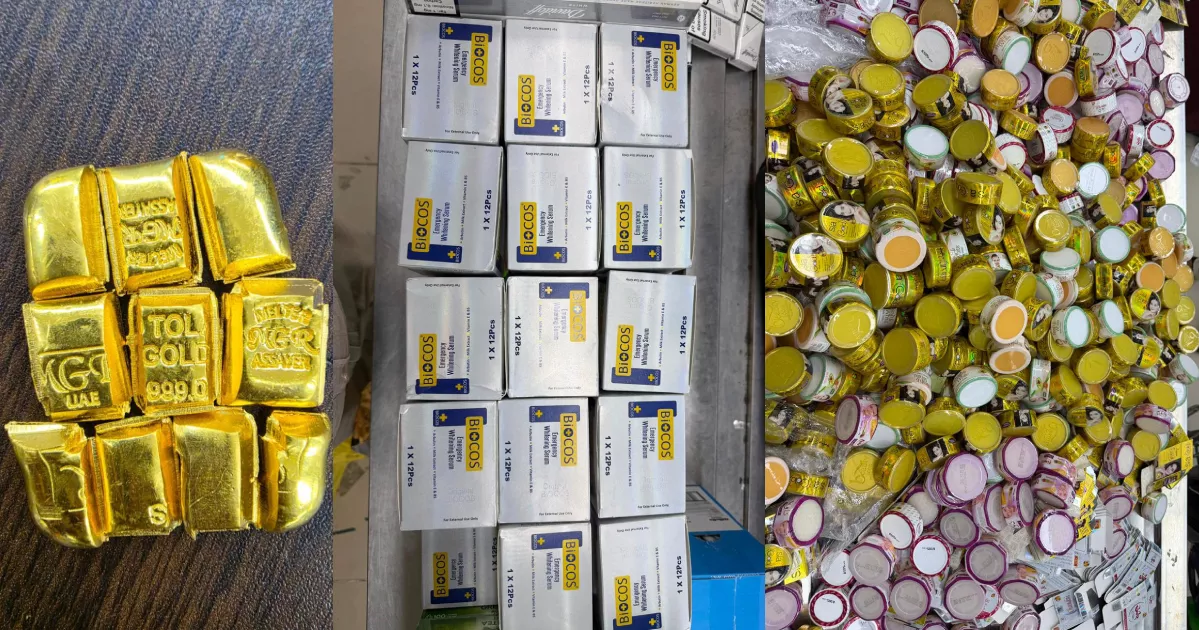 CIID seizes gold and other contraband worth Tk 43 lakh at Shahjalal Airport