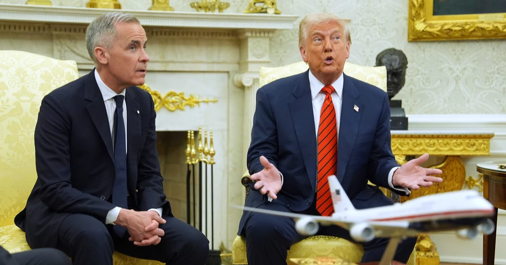 Trump warms in person to Canada’s PM Carney after online insults