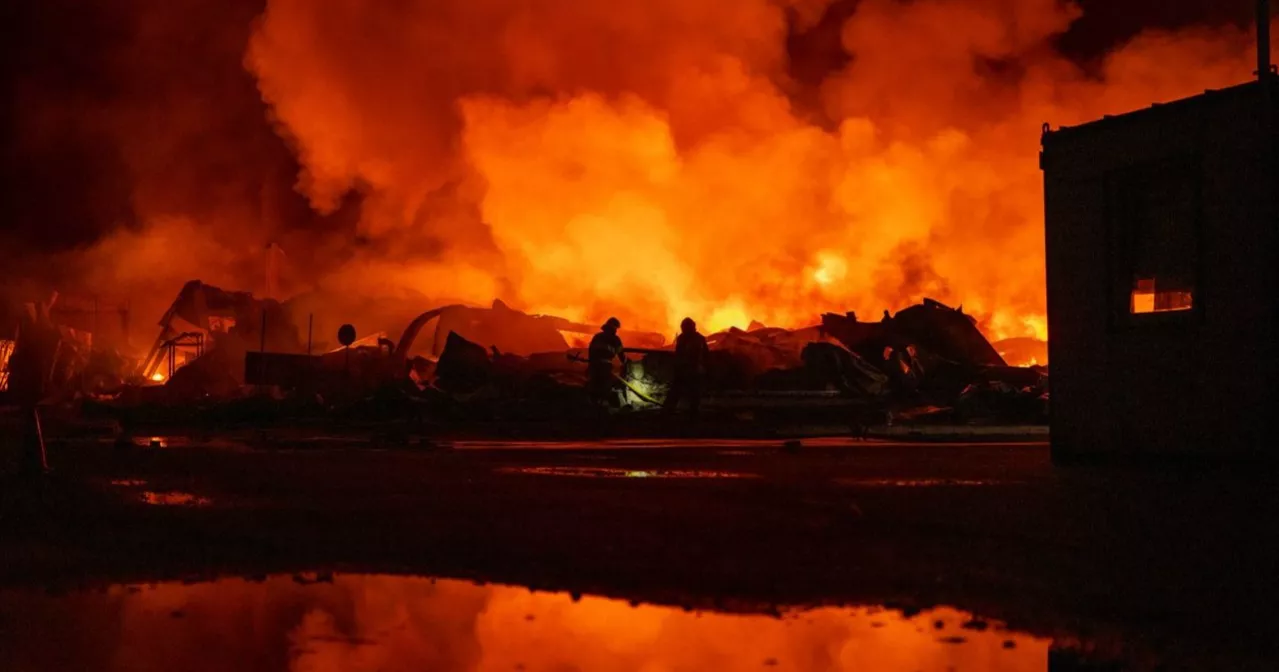 Russian retail giant's warehouse catches fire after Ukrainian drone strike