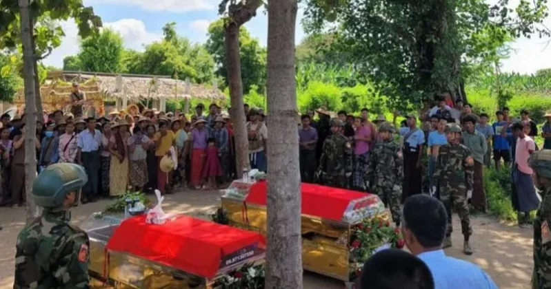 24 killed as Myanmar army paraglider bombs Buddhist festival