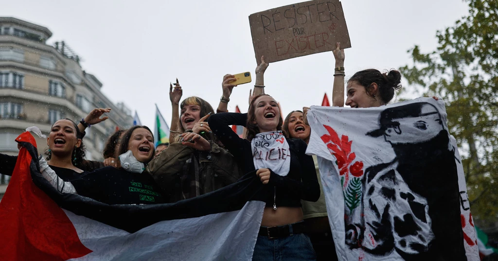 Protesters rally across France over rising living costs, back students’ demands