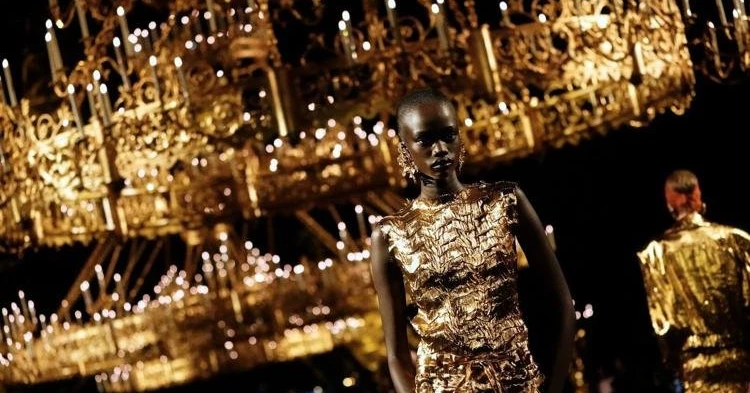 Paris Fashion Week dazzles with gold, bare looks amid luxury slowdown