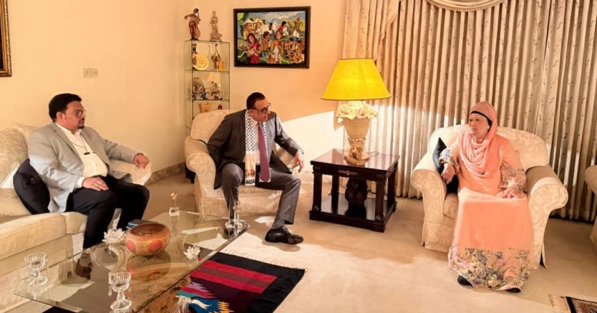 Palestinian envoy meets Khaleda