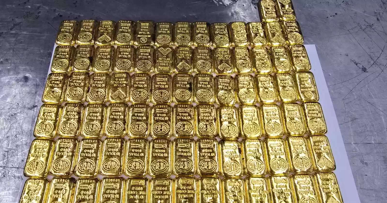 80 gold bars weighing 9.33kg seized at Dhaka airport