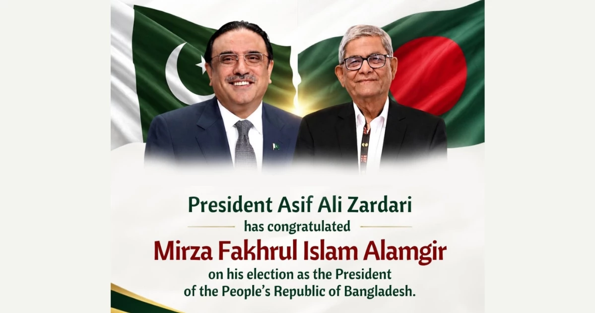 Zardari congratulates Mirza Fakhrul on becoming president