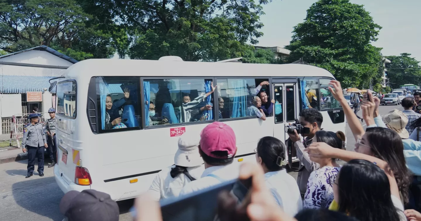 Myanmar frees thousands of political prisoners ahead of election