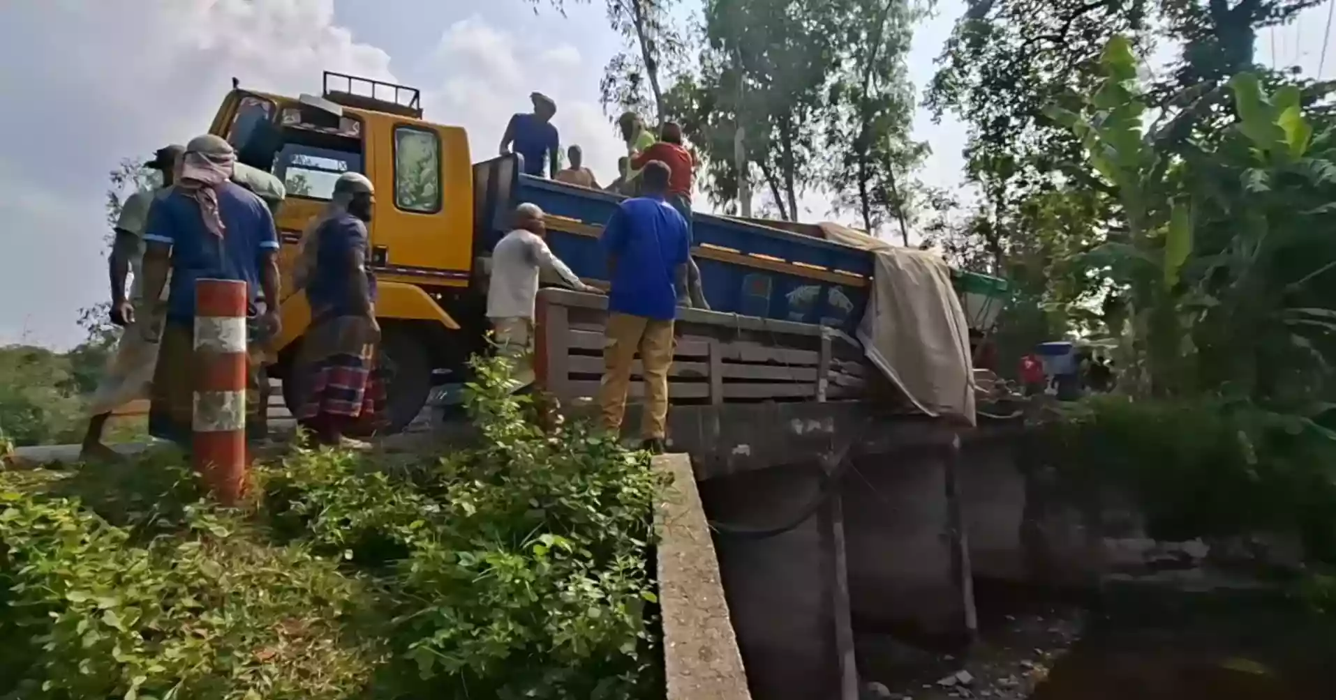 Two women killed as cement-laden truck crashes in Lalmonirhat