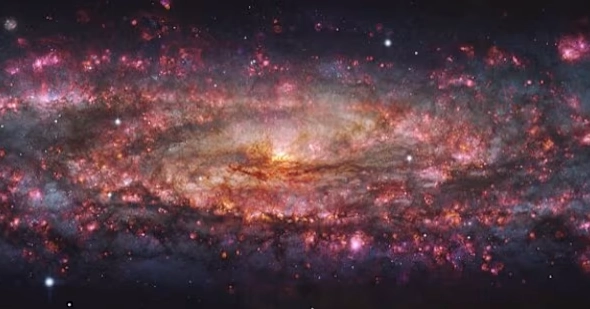 Astronomers unveil stunning multi-colour map of nearby galaxy