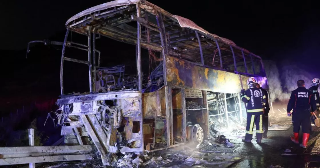 8 killed, 33 injured as passenger bus catches fire after crash in Turkey