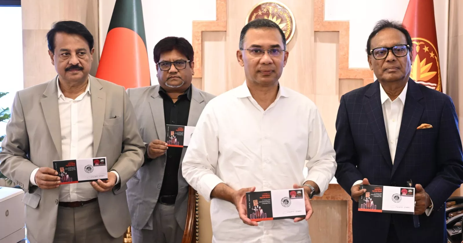 PM Tarique unveils stamps marking Mother Language Day