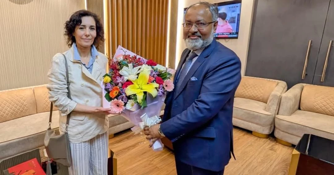 European Commissioner Hadja Lahbib in city