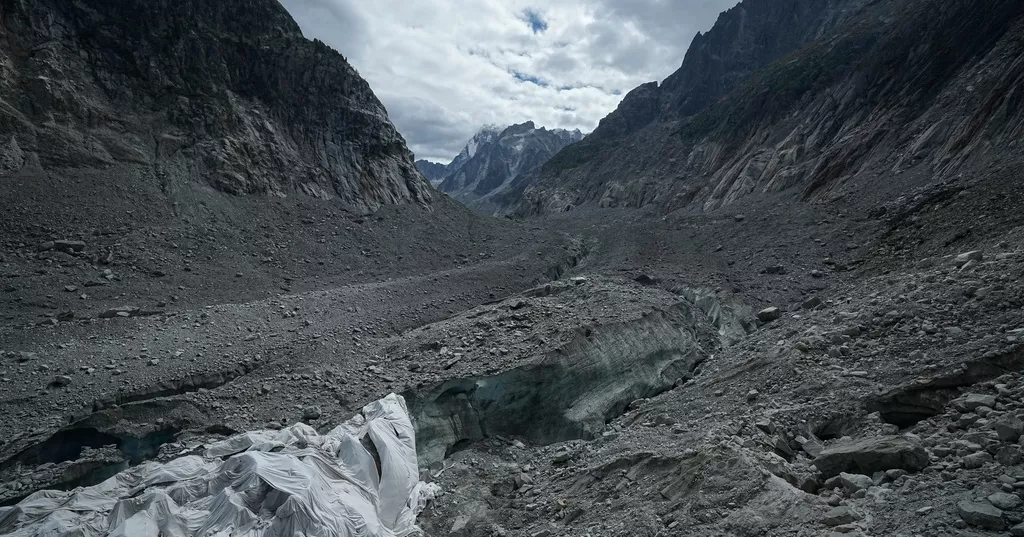 Climate change raises risks on Mont Blanc as glaciers retreat