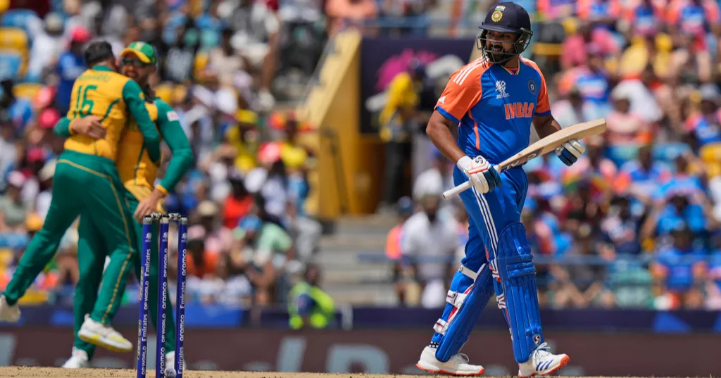 T20 World Cup final: Early wickets for South Africa shake India