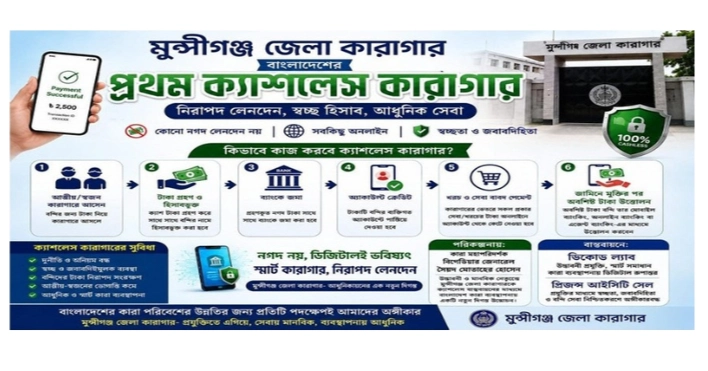 Bangladesh's  first Cashless Prison Management System launched at Munshiganj Jail