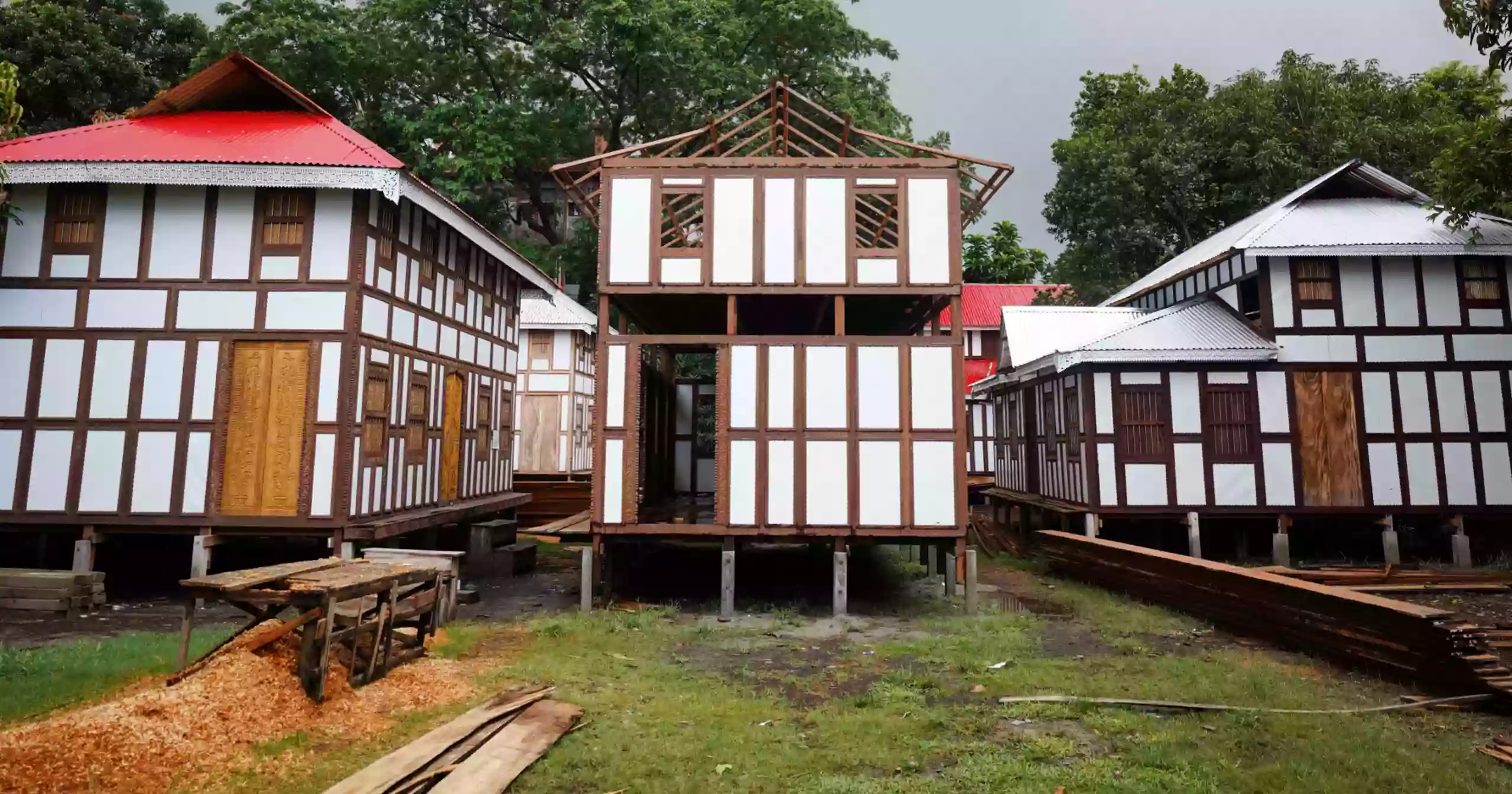 As rivers swallow villages, one wooden house keeps hope afloat