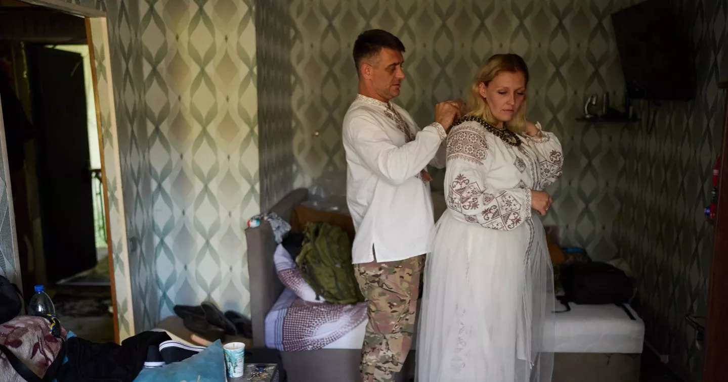 Russian strike damages couple’s home on eve of wedding, but they marry anyway