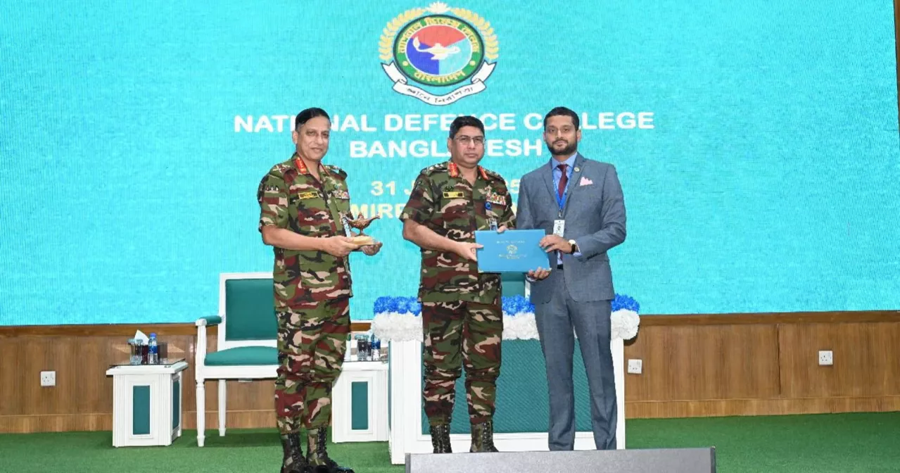 Masud Jamil Khan receives NDC Capstone course certificate as distinguished fellow