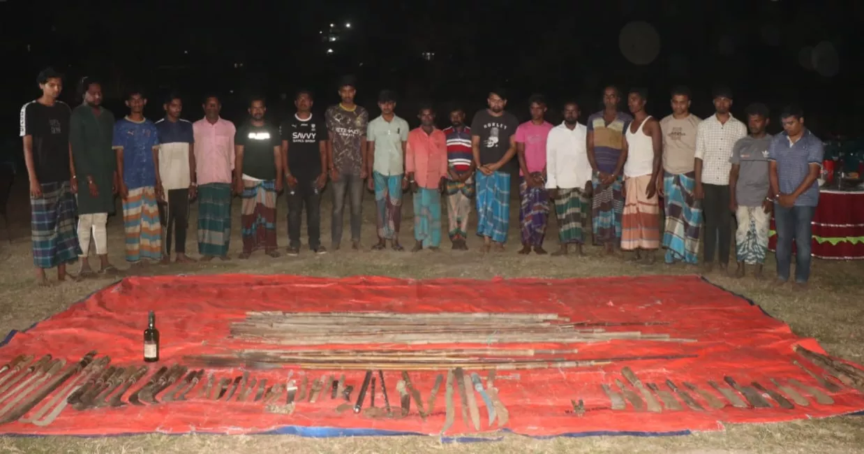 Joint forces detain 20, seize 150 weapons in Narsingdi raid