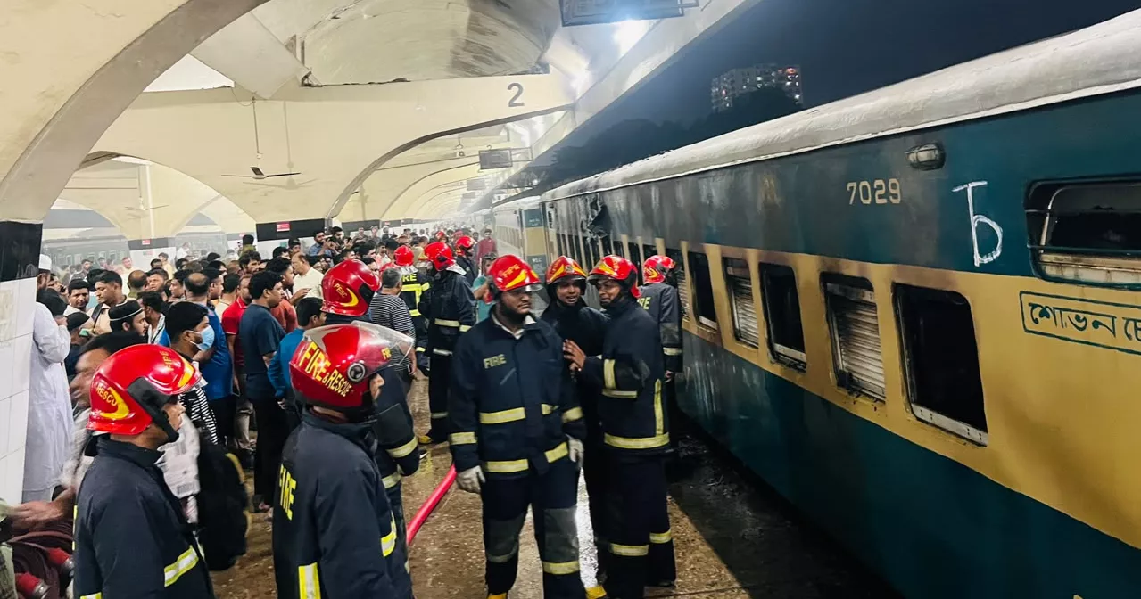 Fire breaks out in train coach at Kamalapur Railway Station 