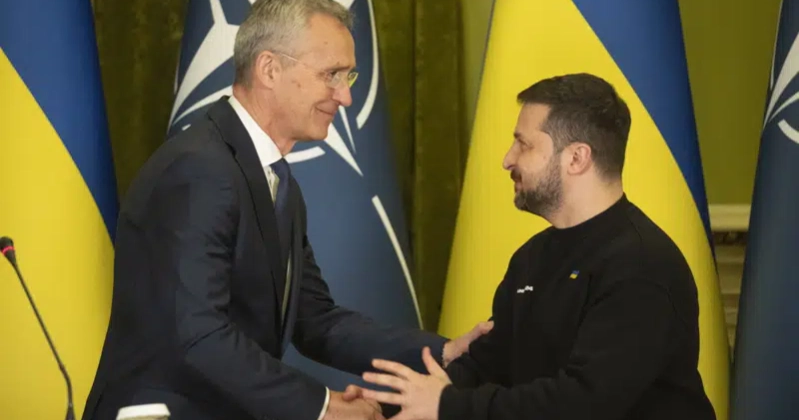 NATO head defiantly says Ukraine belongs in alliance one day