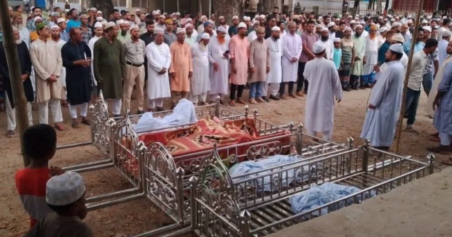 Four family members killed in Cox’s Bazar resort fire buried in Jashore