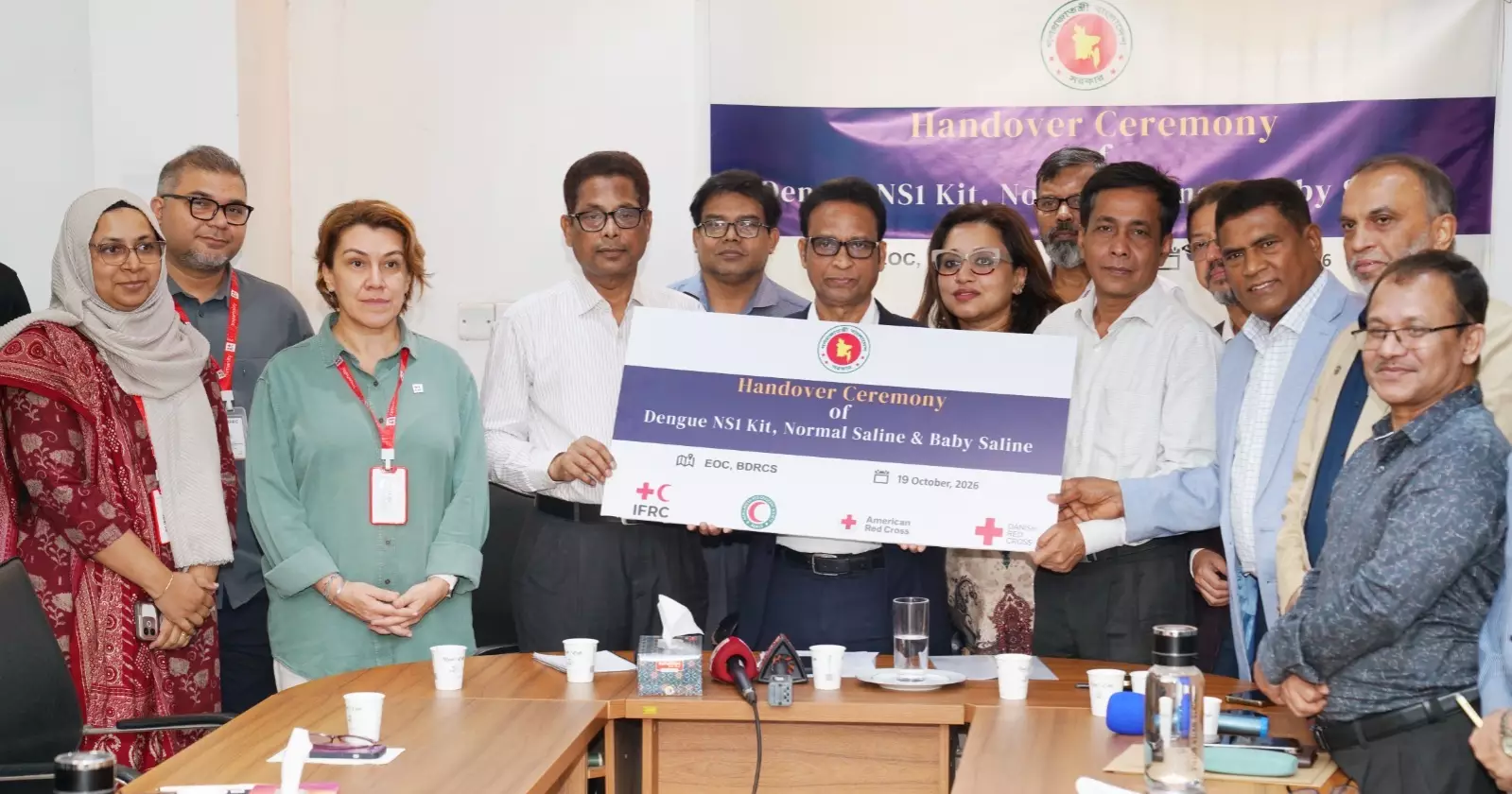 BDRCS hands over 50,000 Dengue test kits and essential medical supplies to strengthen national dengue response
