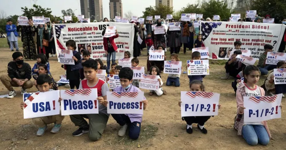 Afghan refugees in Pakistan protest delay in US resettlement