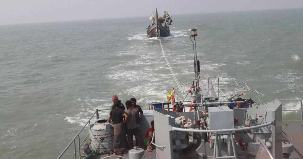 Navy rescues 24 fishermen, trawler from Bay of Bengal
