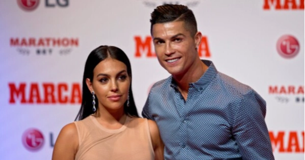 Cristiano Ronaldo celebrates as Georgina Rodríguez announces their engagement