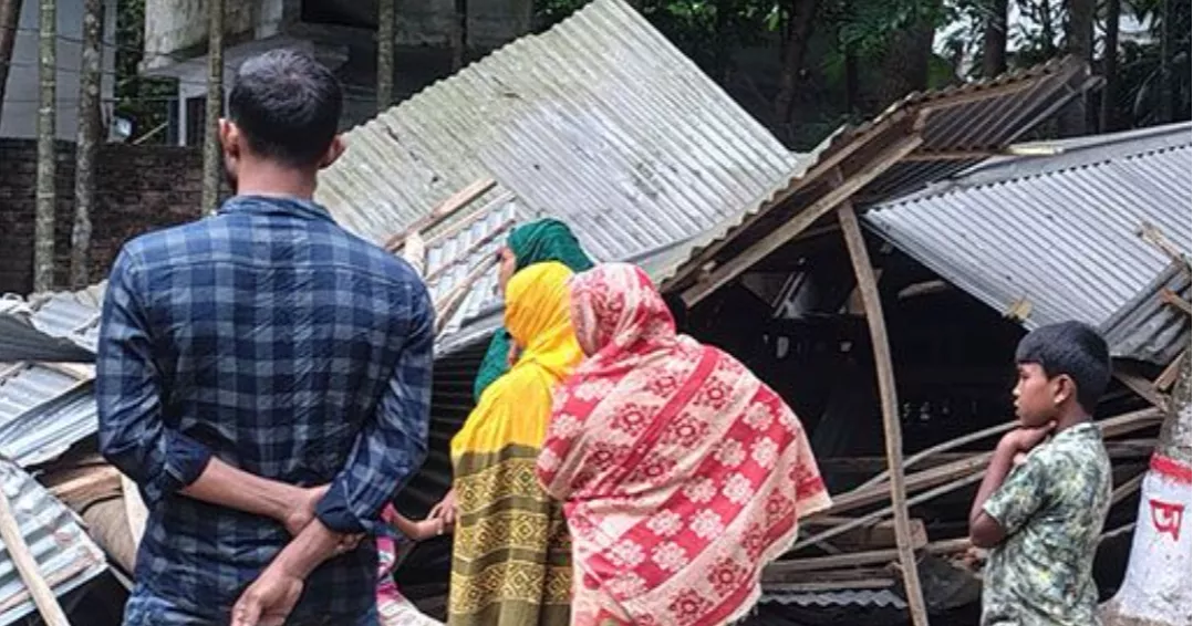 Two students injured as tree falls on classroom in Narail