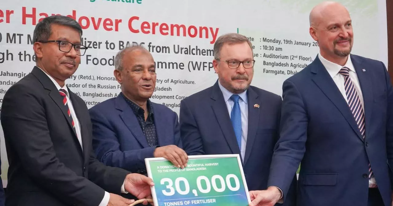 Uralchem donates 30,000 tonnes of potash fertiliser to Bangladesh