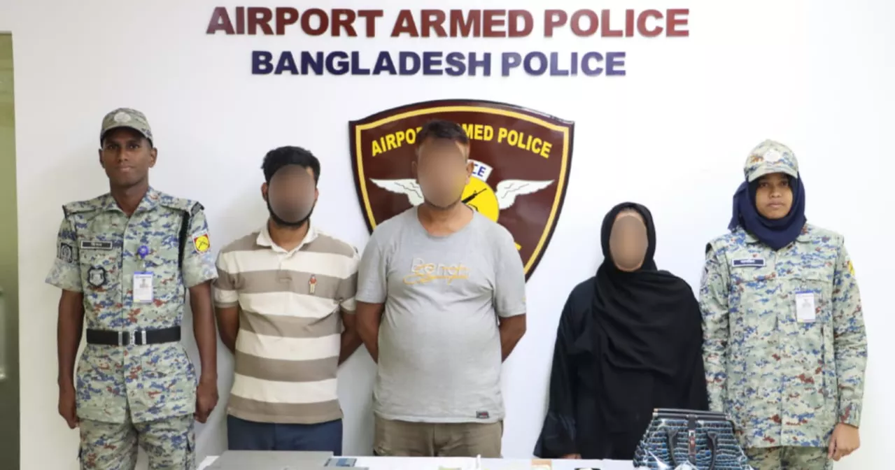 3 held with 397.7g gold, phones and laptops at Dhaka Airport