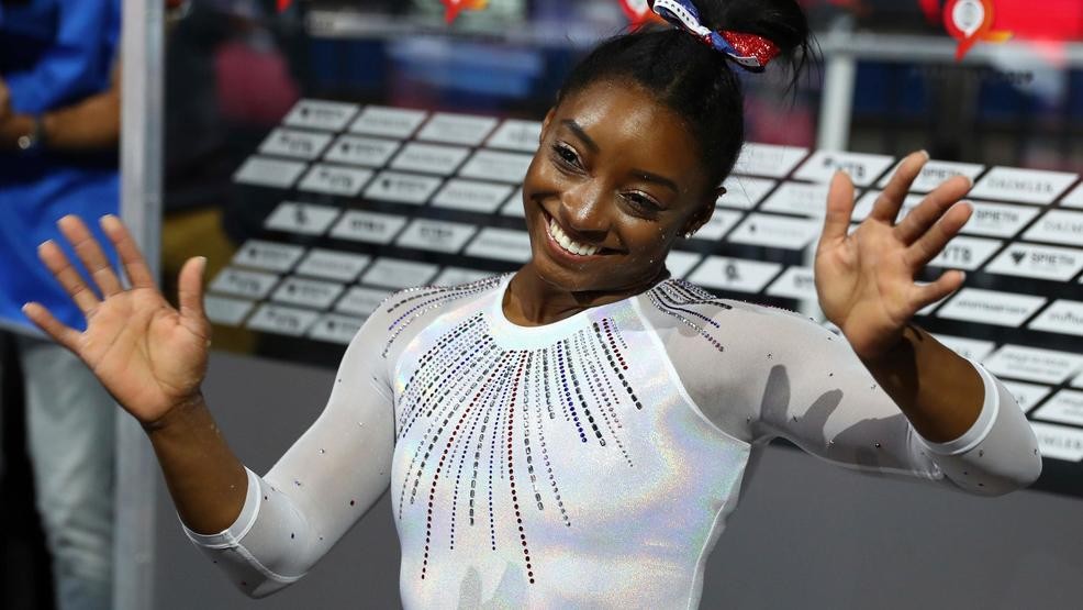 Simone Biles wins 5th all-around title at gymnastics worlds