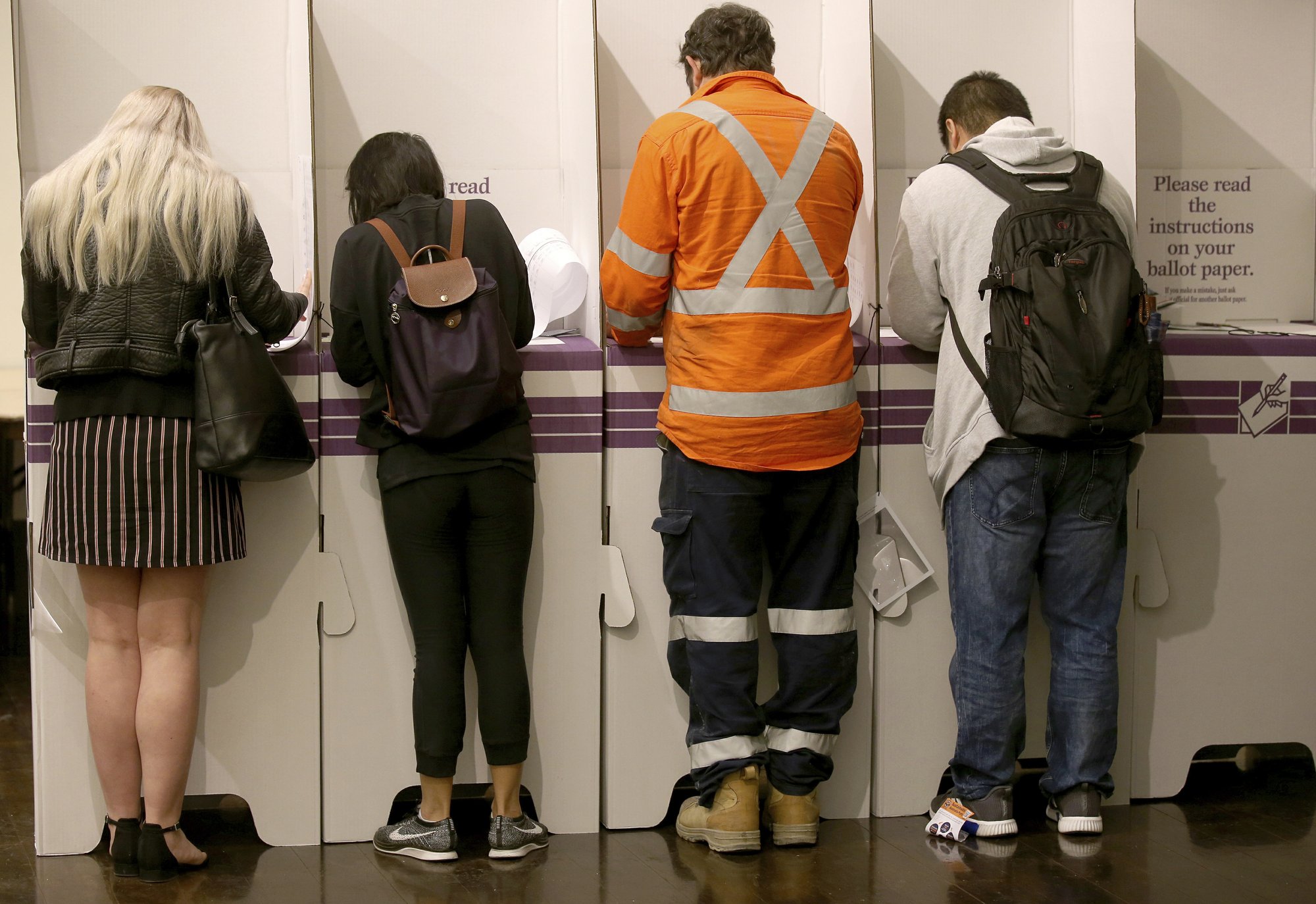 Leaders campaign until the end of Australian election day