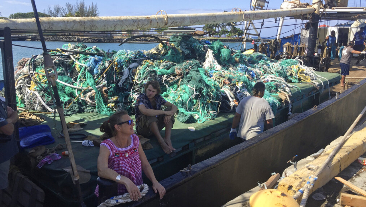 40 tons of fishing nets retrieved in Pacific Ocean cleanup